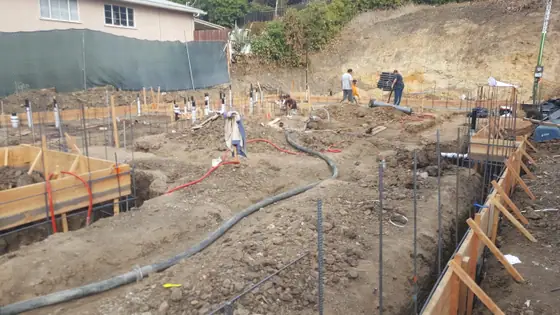 Slab-on-grade foundation — site photo 6