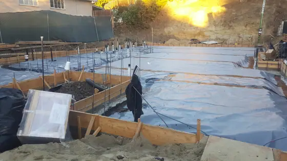 Slab-on-grade foundation — site photo 9