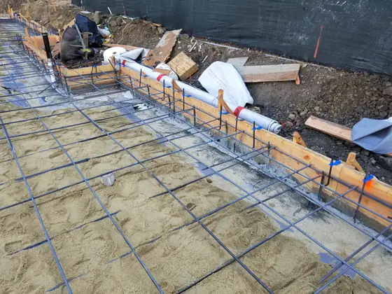 Slab-on-grade foundation — site photo 13