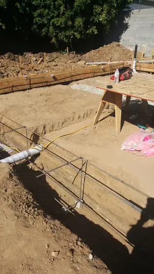 Slab-on-grade foundation — site photo 2