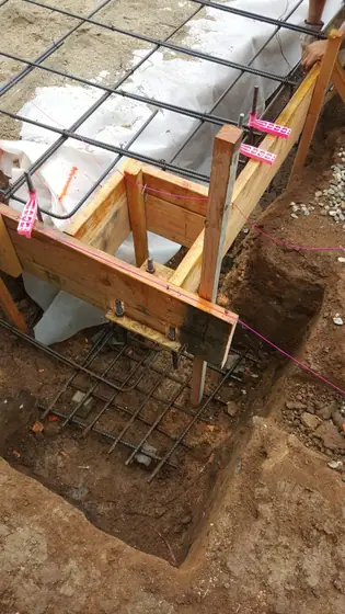 Slab-on-grade foundation — site photo 3