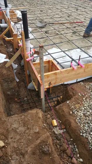Slab-on-grade foundation — site photo 4
