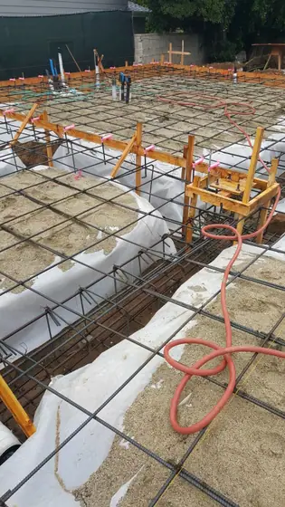Slab-on-grade foundation — site photo 7