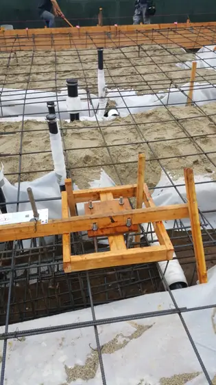 Slab-on-grade foundation — site photo 8