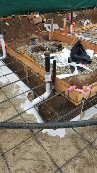 Slab-on-grade foundation — site photo 12