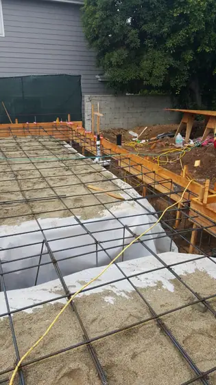 Slab-on-grade foundation — site photo 13