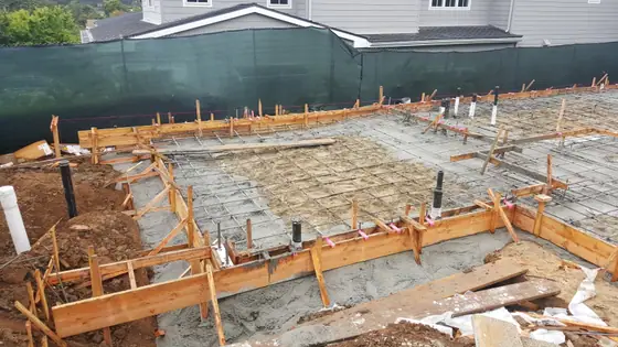 Slab-on-grade foundation — site photo 15