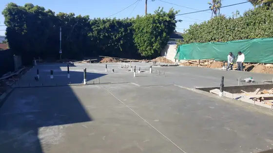 Slab-on-grade foundation — site photo 17