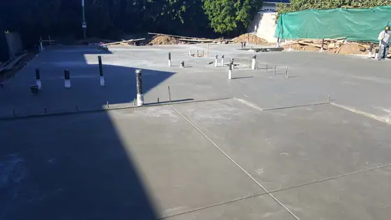 Slab-on-grade foundation — site photo 18